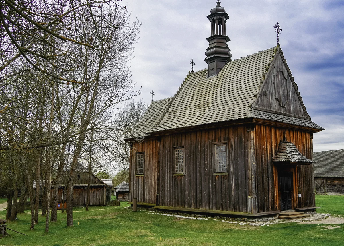 Traditional wooden church at Tokarnia